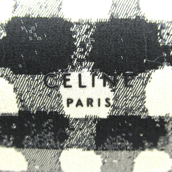 Celine Small Soft Cube Canvas 2Way Shoulder Bag Black White - Picture 8 of 10